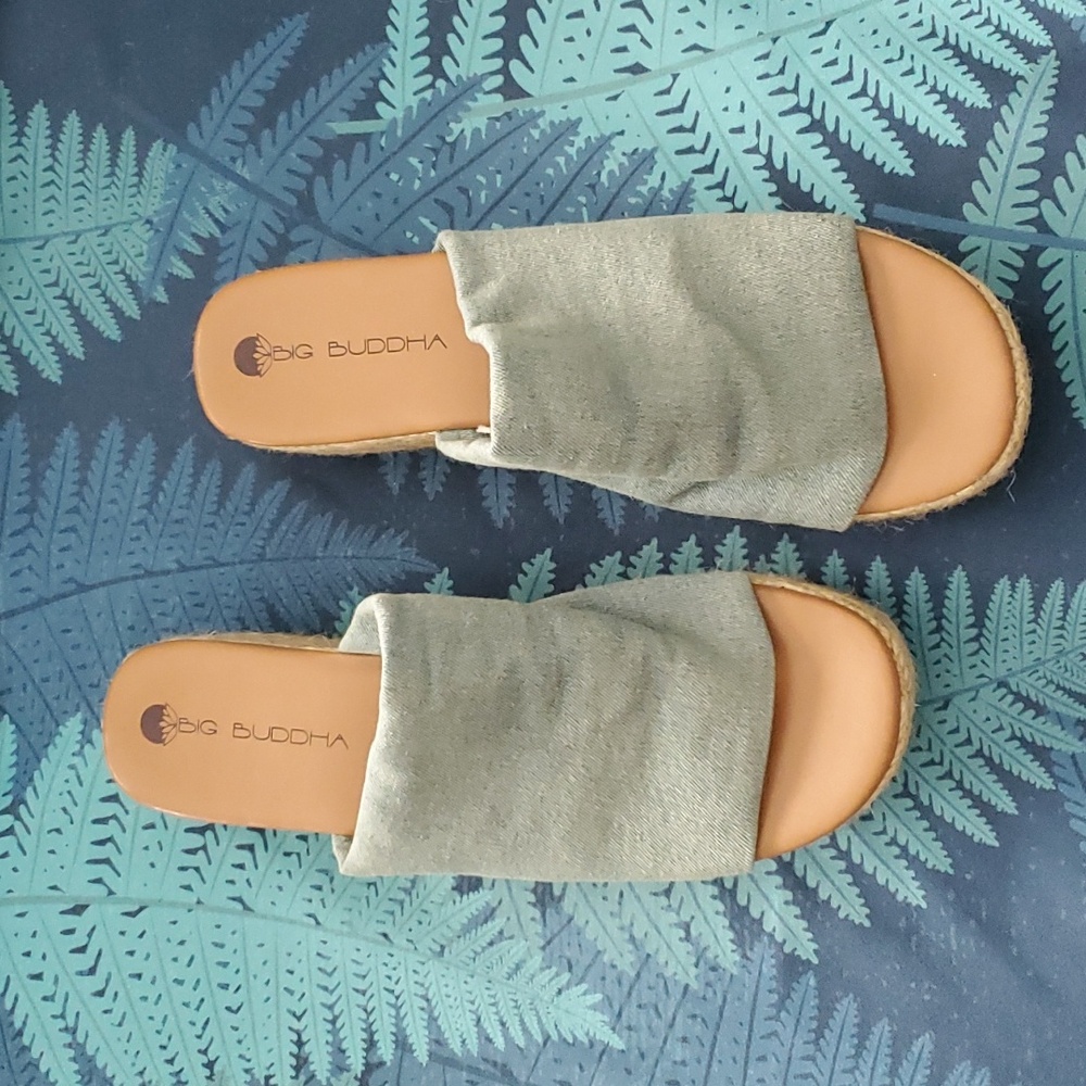 Big Buddha Wedge Espadrille Slide Sandal
